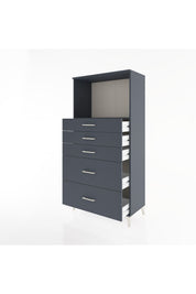 Hyperion Dolap Tek Raflı 5 Çekmeceli 88x44x182 - S57M046V5B