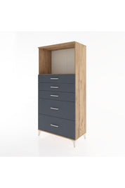 Hyperion Dolap Tek Raflı 5 Çekmeceli 88x44x182 - S57M046V8B