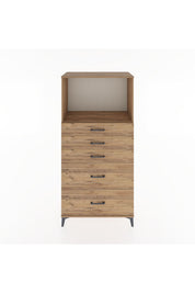Hyperion Dolap Tek Raflı 5 Çekmeceli 88x44x182 - S57M046V9B