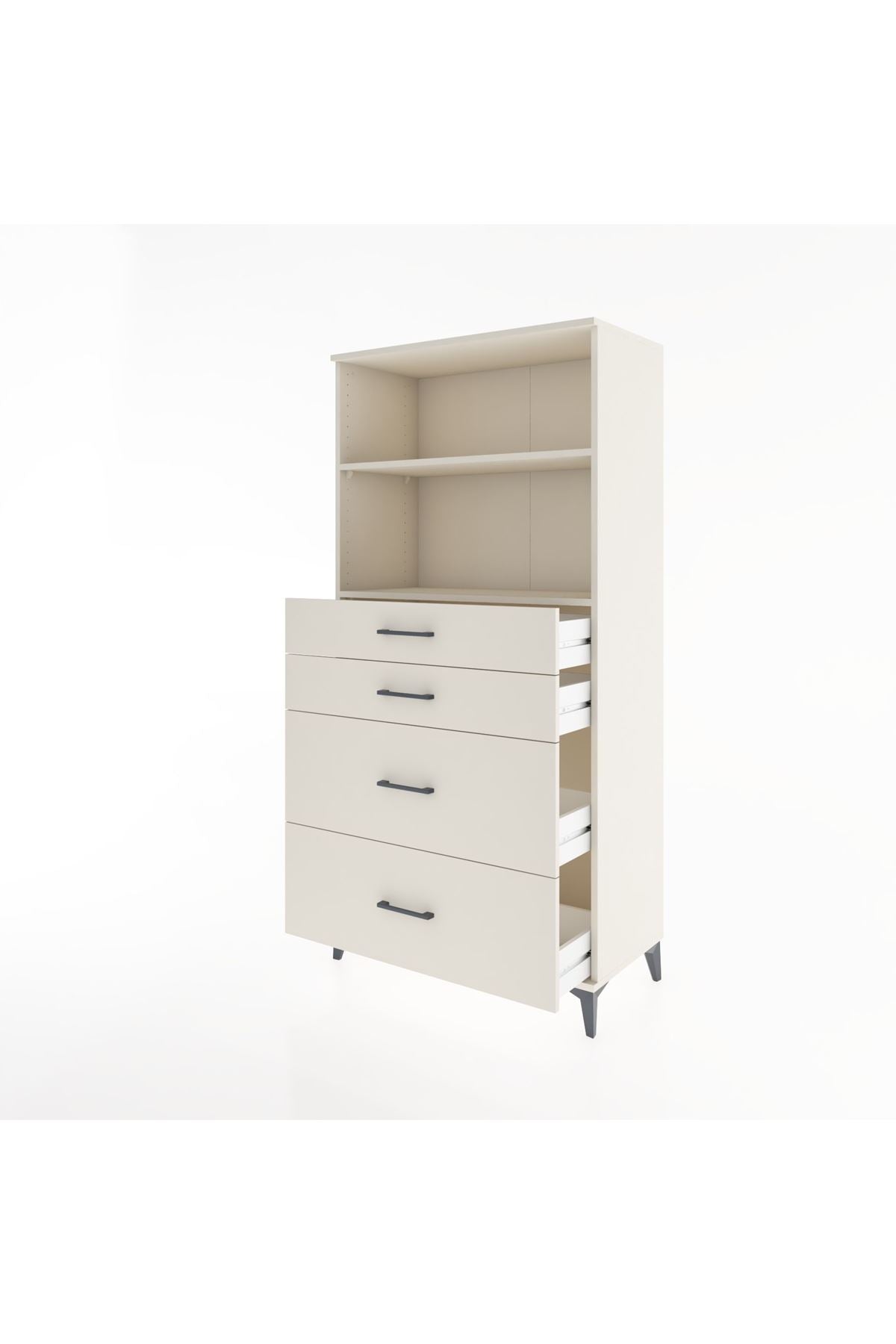 Hyperion Dolap 2 Raflı 4 Çekmeceli 88x44x182 - S57M047V1B