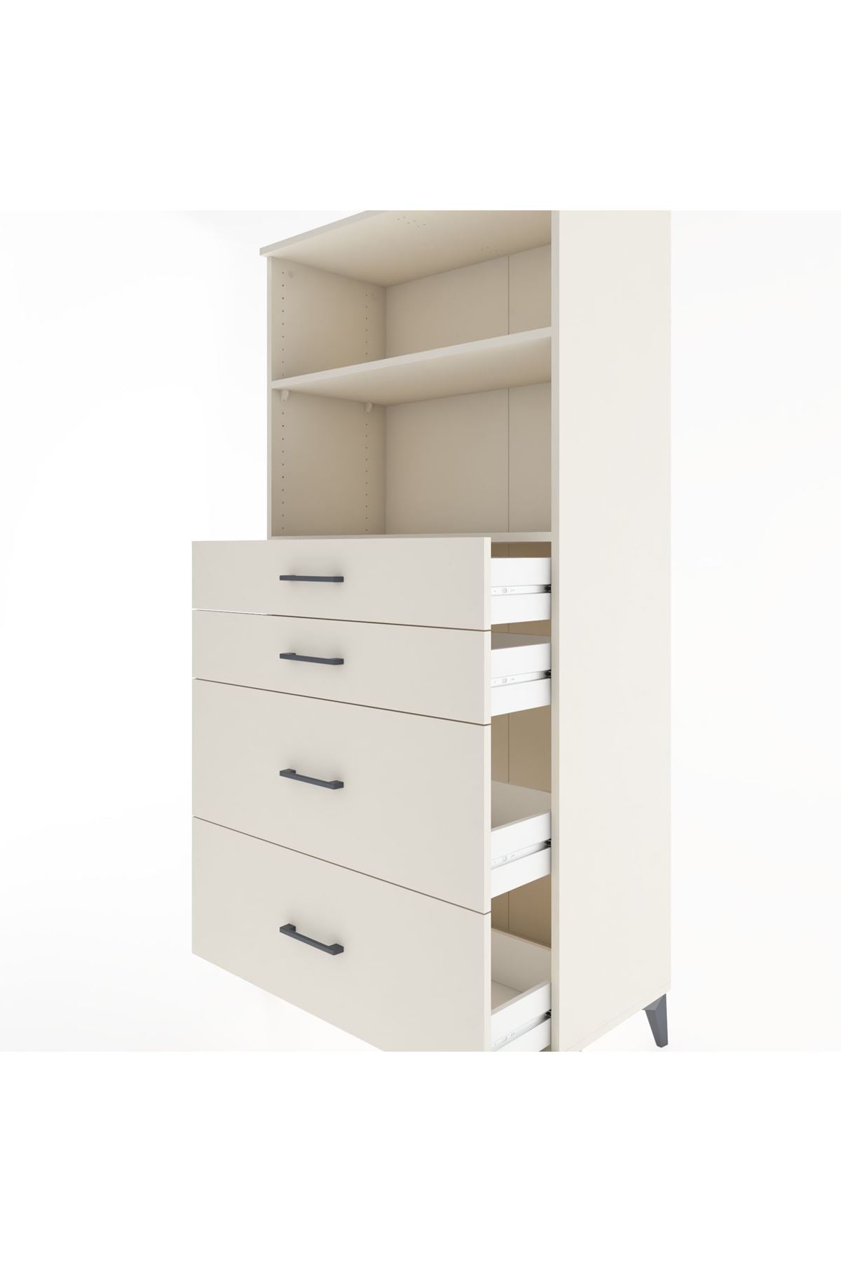 Hyperion Dolap 2 Raflı 4 Çekmeceli 88x44x182 - S57M047V1B