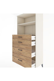 Hyperion Dolap 2 Raflı 4 Çekmeceli 88x44x182 - S57M047V3B