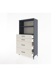 Hyperion Dolap 2 Raflı 4 Çekmeceli 88x44x182 - S57M047V4B