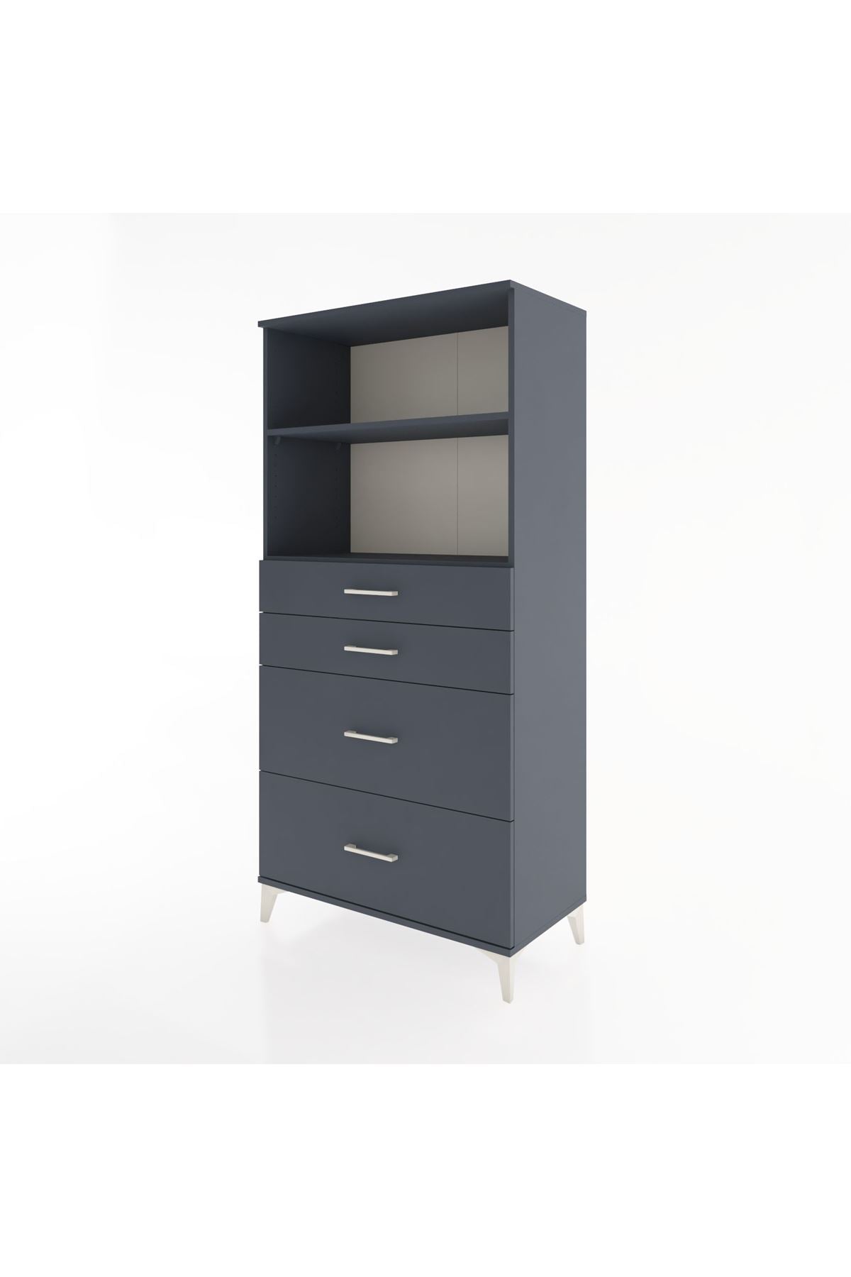 Hyperion Dolap 2 Raflı 4 Çekmeceli 88x44x182 - S57M047V5B