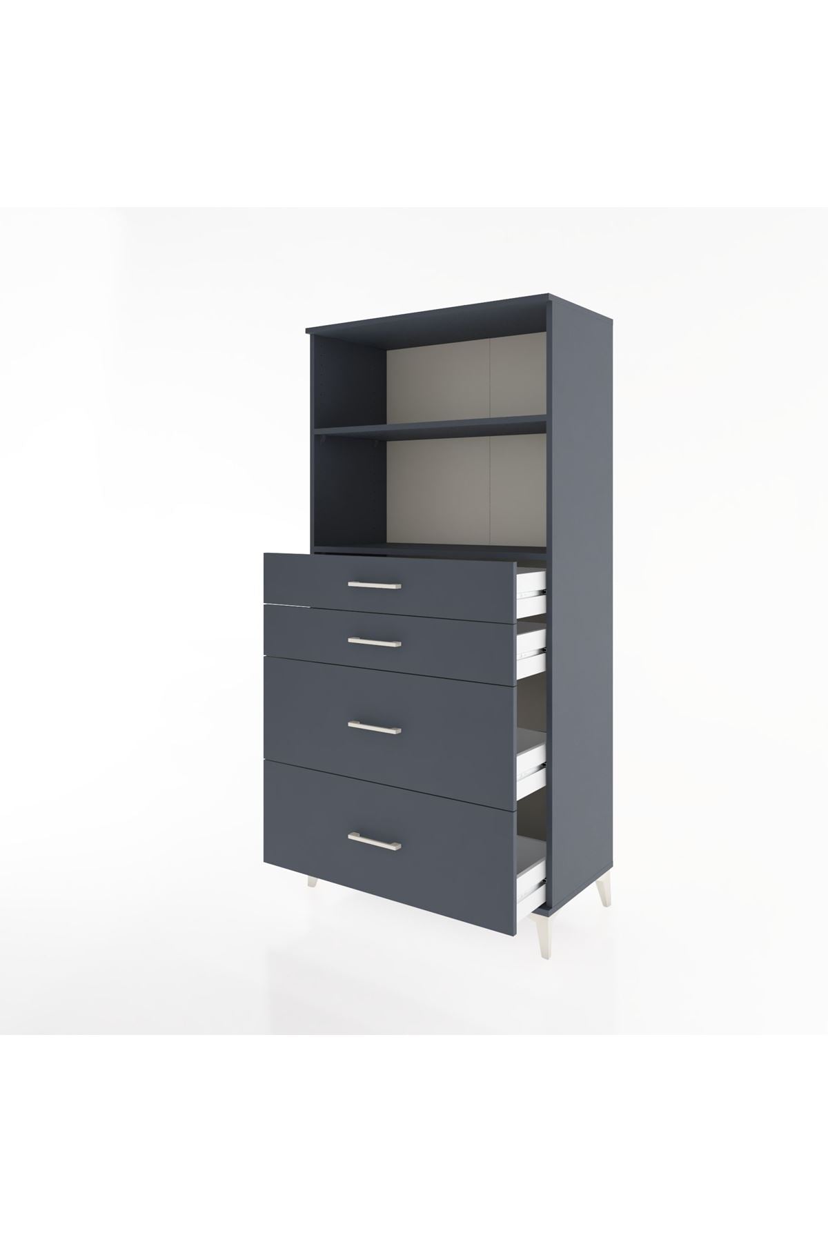 Hyperion Dolap 2 Raflı 4 Çekmeceli 88x44x182 - S57M047V5B