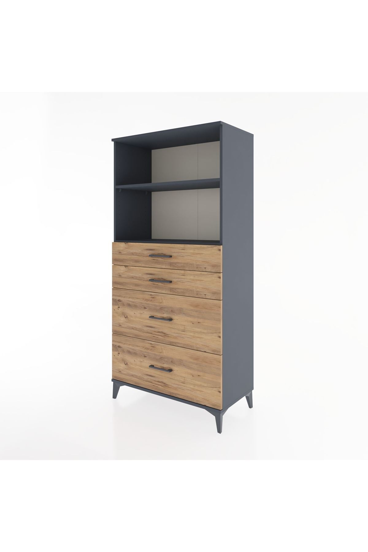 Hyperion Dolap 2 Raflı 4 Çekmeceli 88x44x182 - S57M047V6B