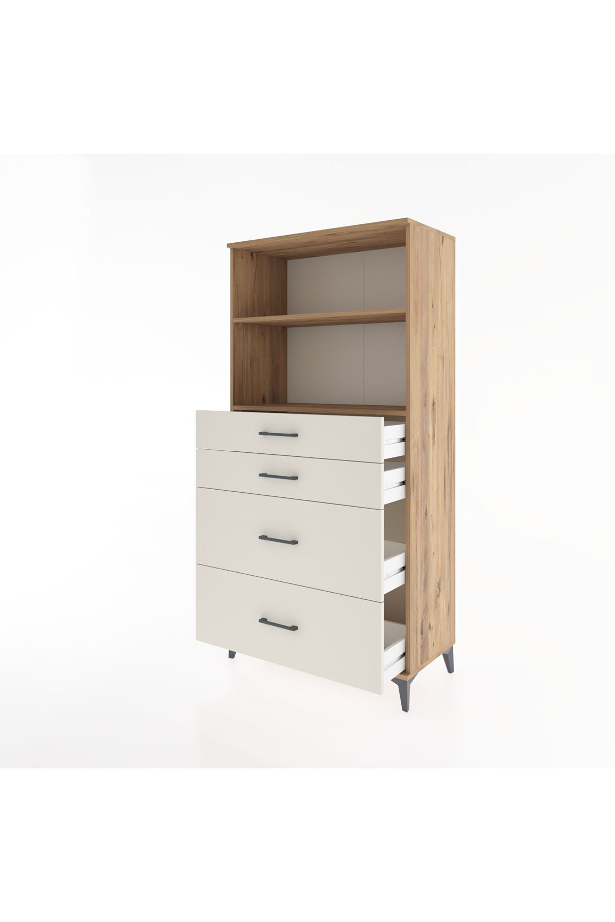 Hyperion Dolap 2 Raflı 4 Çekmeceli 88x44x182 - S57M047V7B