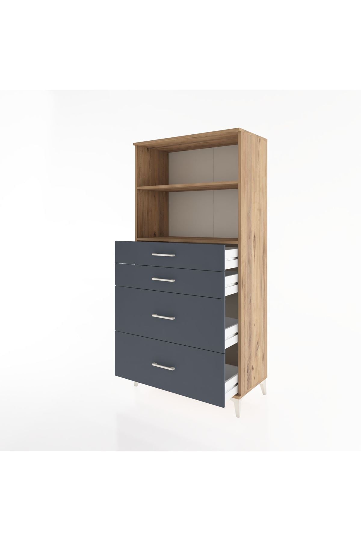 Hyperion Dolap 2 Raflı 4 Çekmeceli 88x44x182 - S57M047V8B