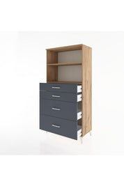 Hyperion Dolap 2 Raflı 4 Çekmeceli 88x44x182 - S57M047V8B