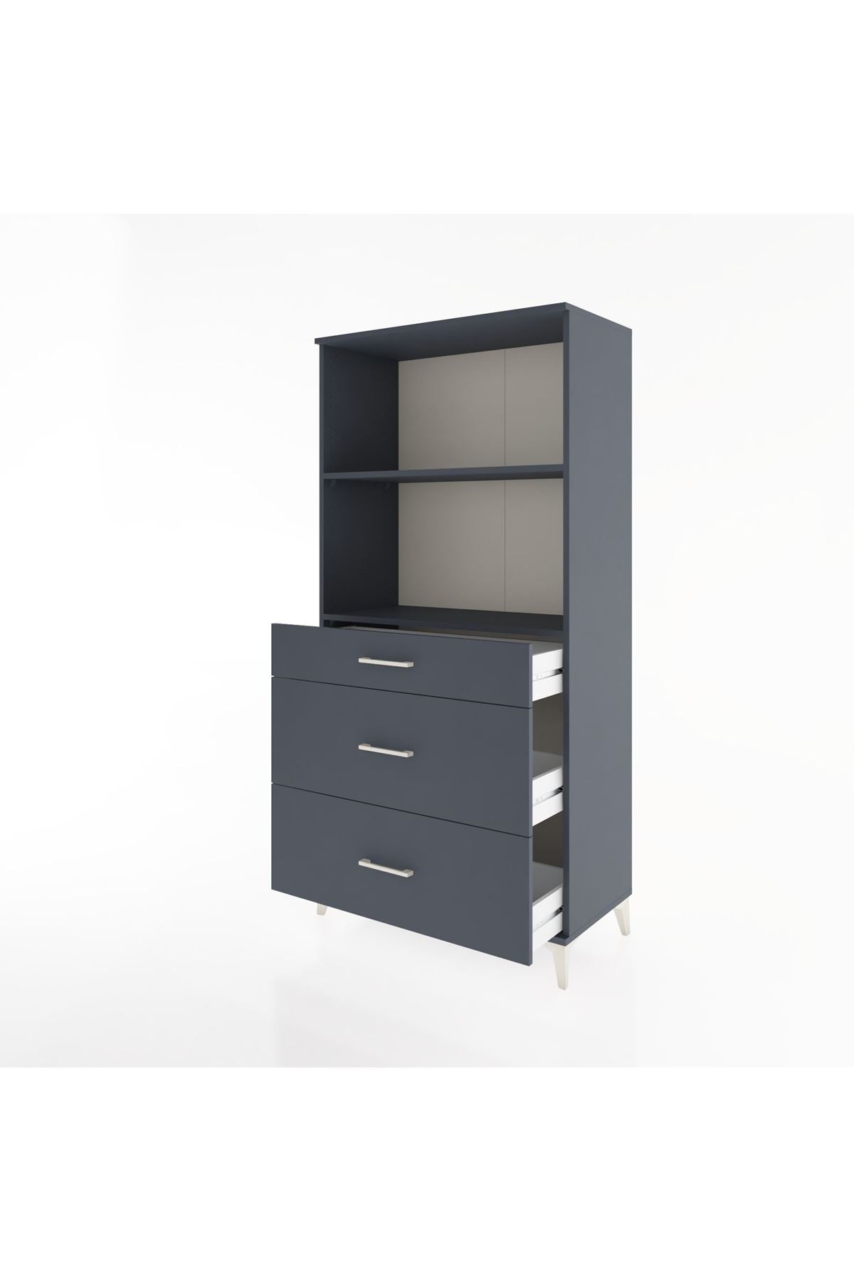 Hyperion Dolap 2 Raflı 3 Çekmeceli 88x44x182 - S57M048V5B