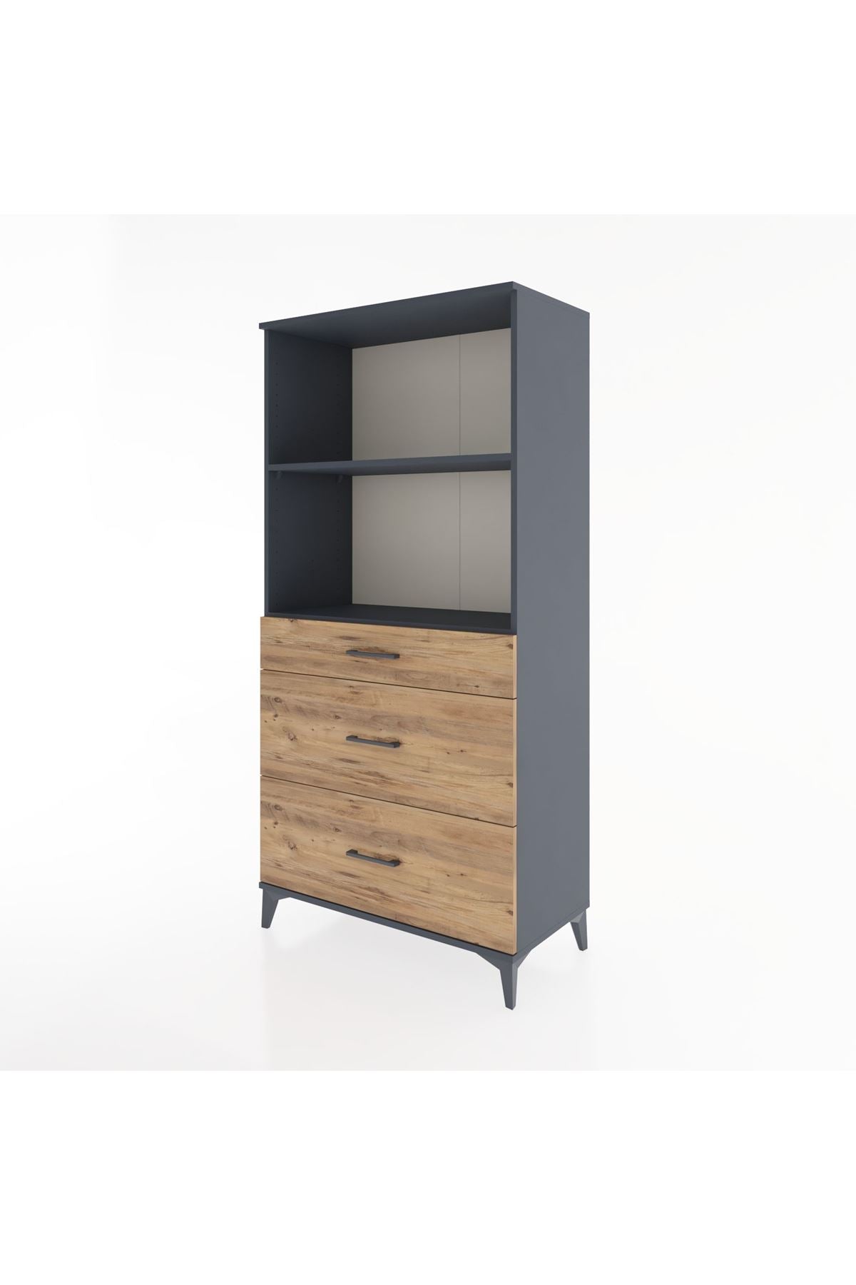 Hyperion Dolap 2 Raflı 3 Çekmeceli 88x44x182 - S57M048V6B