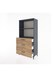 Hyperion Dolap 2 Raflı 3 Çekmeceli 88x44x182 - S57M048V6B