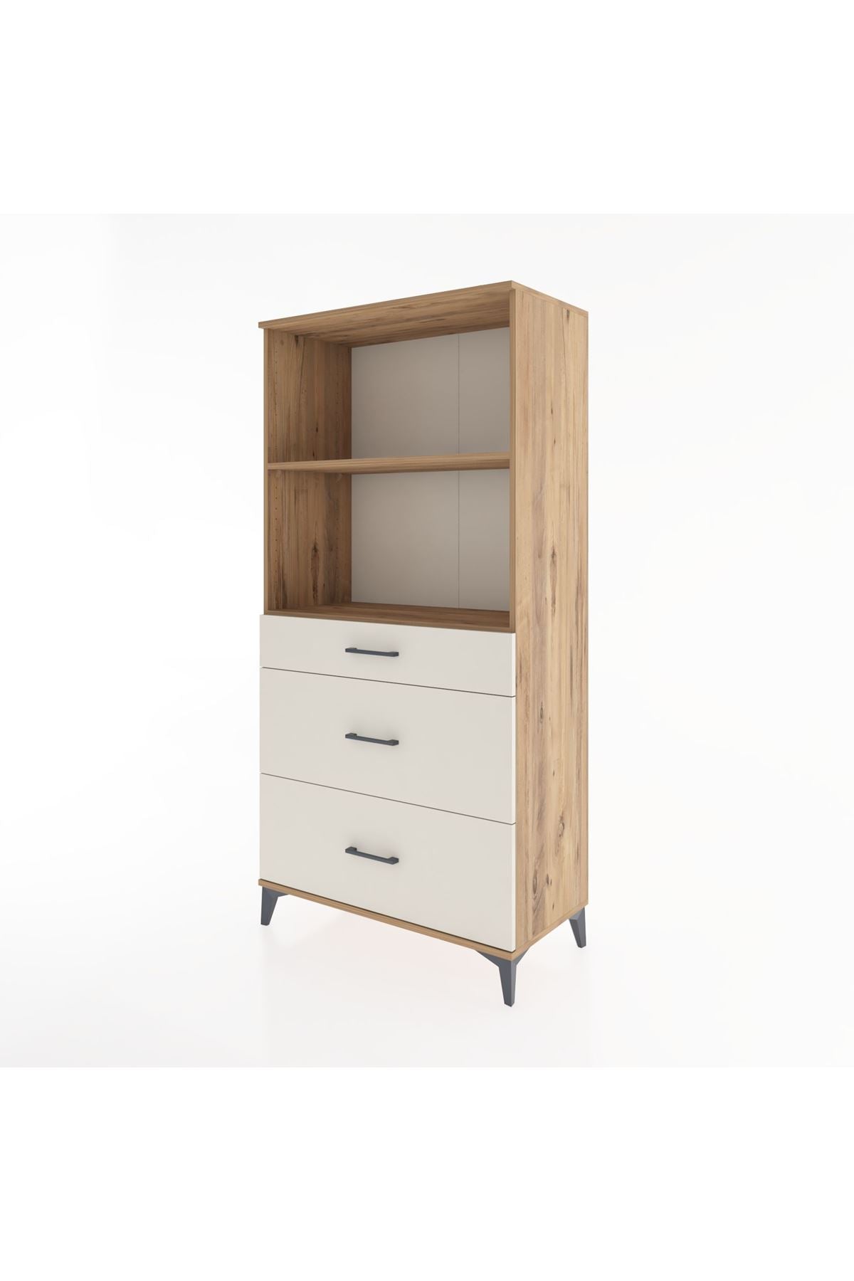 Hyperion Dolap 2 Raflı 3 Çekmeceli 88x44x182 - S57M048V7B