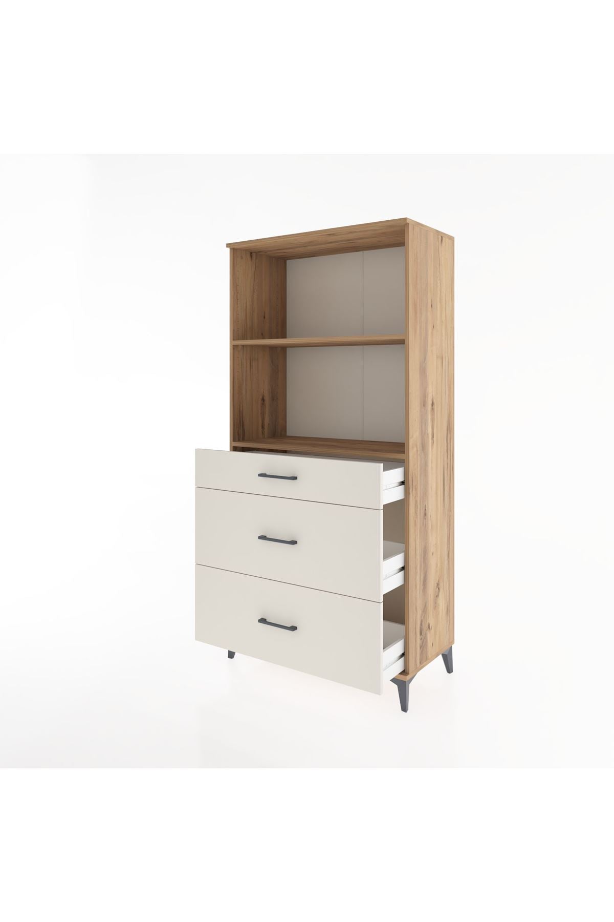 Hyperion Dolap 2 Raflı 3 Çekmeceli 88x44x182 - S57M048V7B