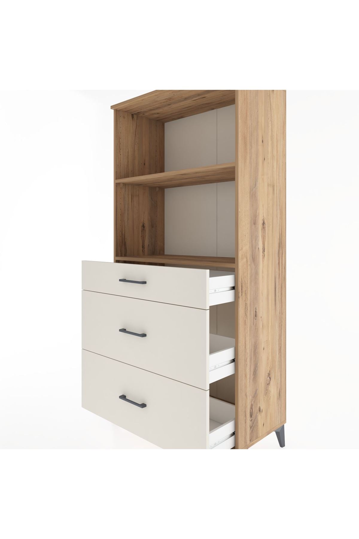 Hyperion Dolap 2 Raflı 3 Çekmeceli 88x44x182 - S57M048V7B