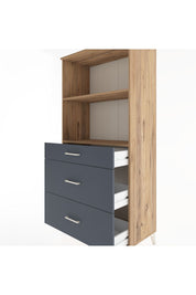 Hyperion Dolap 2 Raflı 3 Çekmeceli 88x44x182 - S57M048V8B