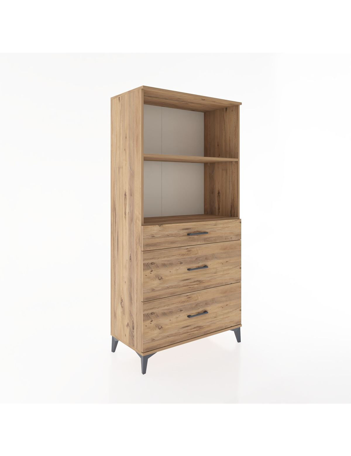Hyperion Dolap 2 Raflı 3 Çekmeceli 88x44x182 - S57M048V9B