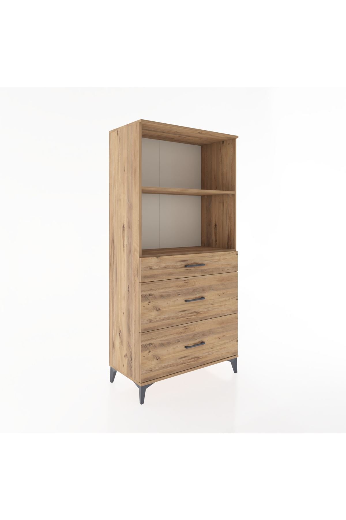 Hyperion Dolap 2 Raflı 3 Çekmeceli 88x44x182 - S57M048V9B