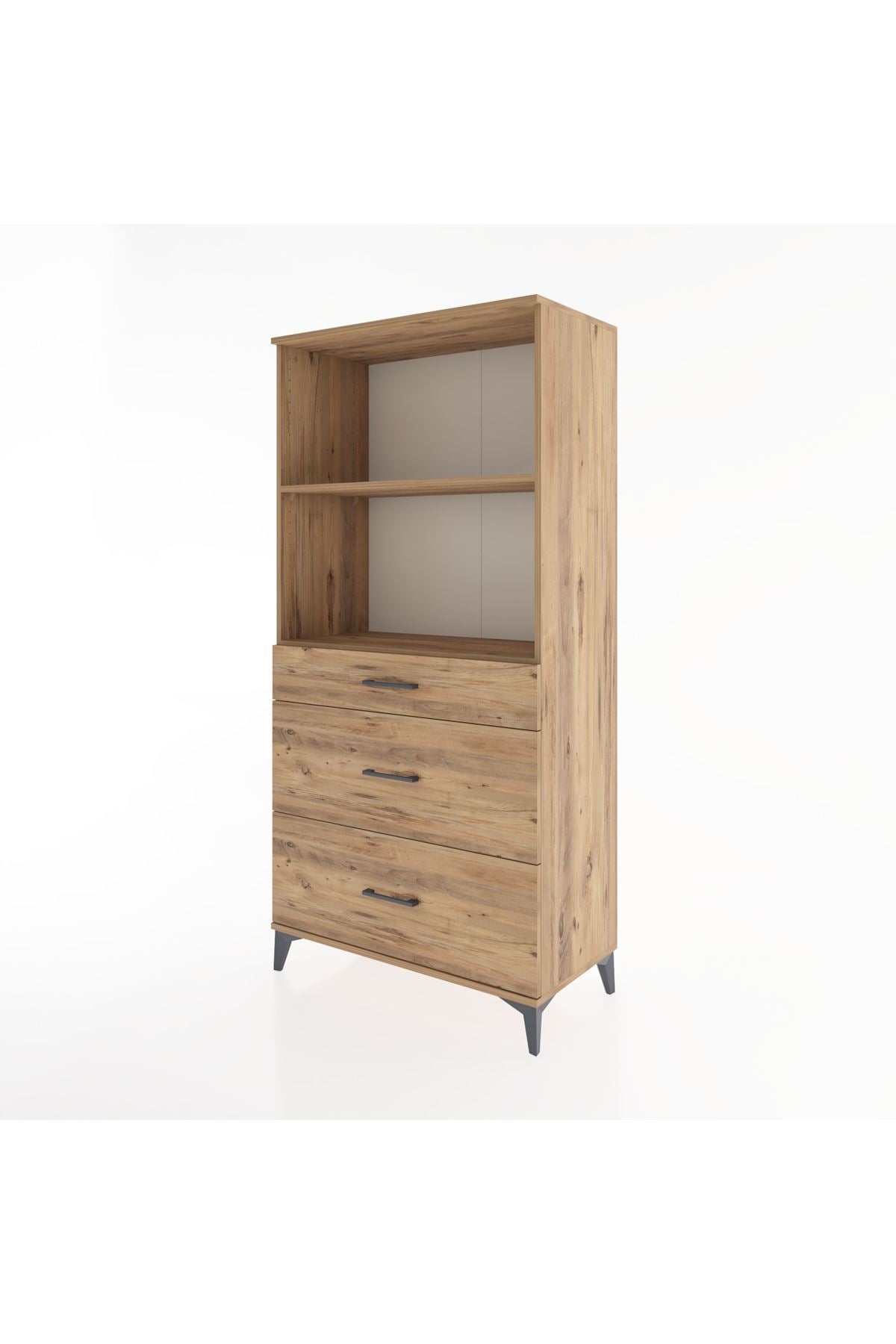 Hyperion Dolap 2 Raflı 3 Çekmeceli 88x44x182 - S57M048V9B