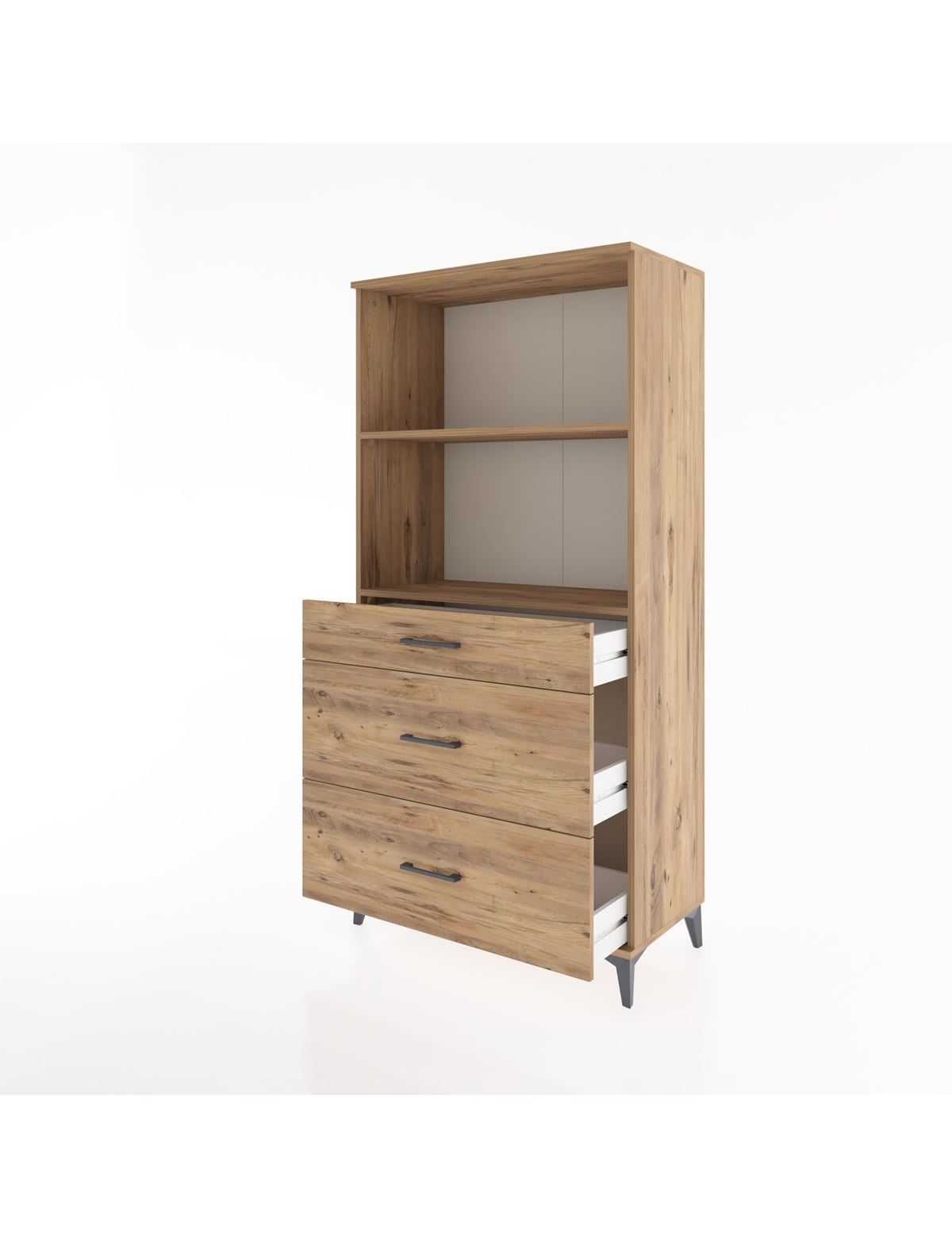 Hyperion Dolap 2 Raflı 3 Çekmeceli 88x44x182 - S57M048V9B