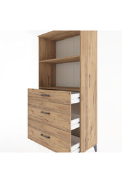 Hyperion Dolap 2 Raflı 3 Çekmeceli 88x44x182 - S57M048V9B