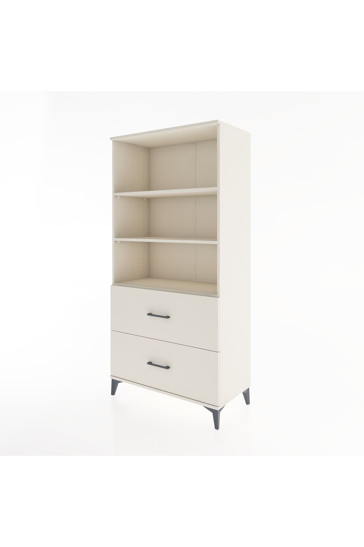 Hyperion Dolap 3 Raflı 2 Çekmeceli 88x44x182 - S57M049V1B
