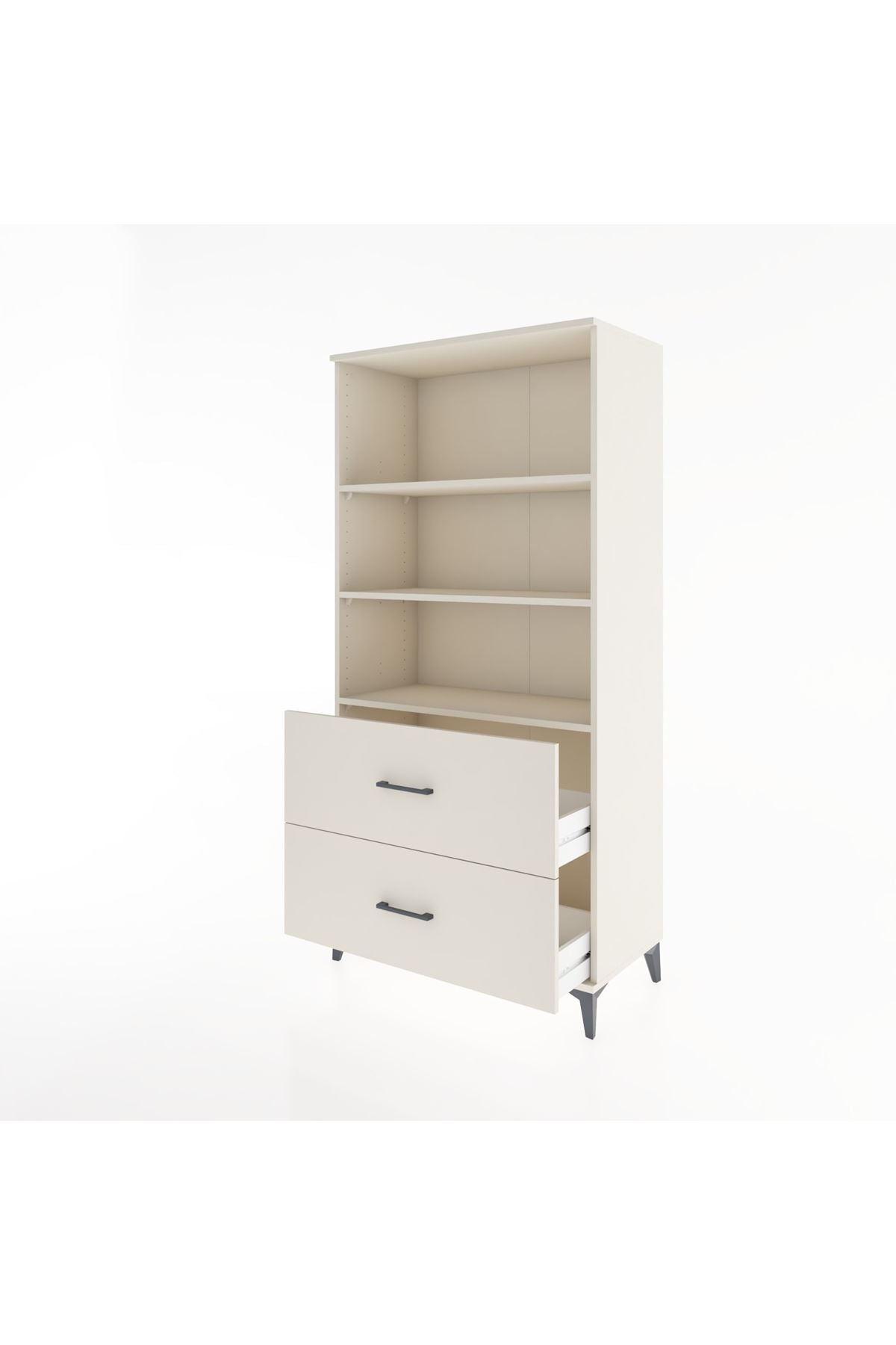 Hyperion Dolap 3 Raflı 2 Çekmeceli 88x44x182 - S57M049V1B