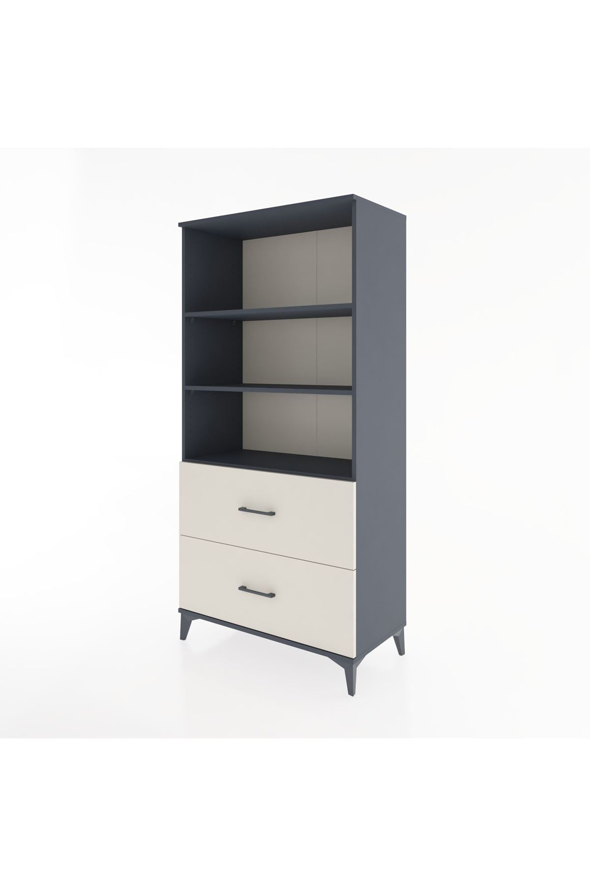 Hyperion Dolap 3 Raflı 2 Çekmeceli 88x44x182 - S57M049V4B