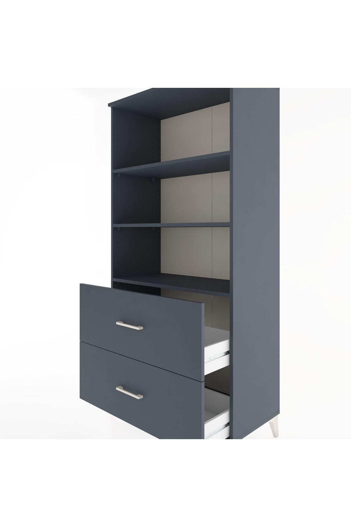 Hyperion Dolap 3 Raflı 2 Çekmeceli 88x44x182 - S57M049V5B