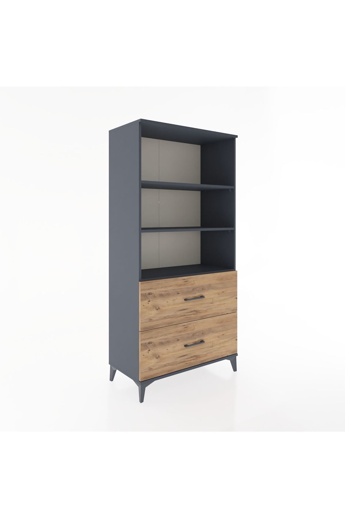 Hyperion Dolap 3 Raflı 2 Çekmeceli 88x44x182 - S57M049V6B