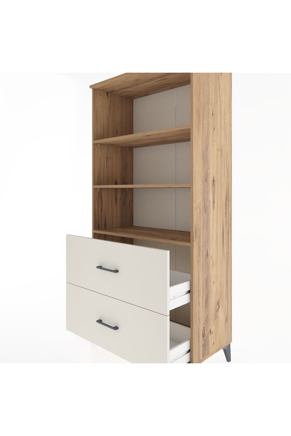 Hyperion Dolap 3 Raflı 2 Çekmeceli 88x44x182 - S57M049V7B