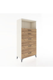 Hyperion Dolap Tek Raflı 5 Çekmeceli 88x44x182 - S57M050V3B