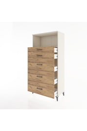 Hyperion Dolap Tek Raflı 5 Çekmeceli 88x44x182 - S57M050V3B