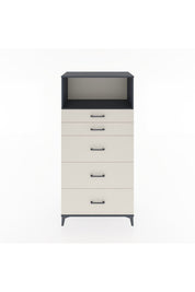 Hyperion Dolap Tek Raflı 5 Çekmeceli 88x44x182 - S57M050V4B