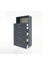 Hyperion Dolap Tek Raflı 5 Çekmeceli 88x44x182 - S57M050V5B