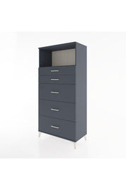 Hyperion Dolap Tek Raflı 5 Çekmeceli 88x44x182 - S57M050V5B