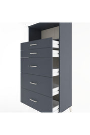Hyperion Dolap Tek Raflı 5 Çekmeceli 88x44x182 - S57M050V5B