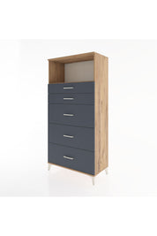 Hyperion Dolap Tek Raflı 5 Çekmeceli 88x44x182 - S57M050V8B