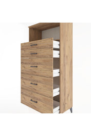 Hyperion Dolap Tek Raflı 5 Çekmeceli 88x44x182 - S57M050V9B