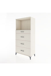 Hyperion Dolap Tek Raflı 4 Çekmeceli 88x44x182 - S57M051V1B