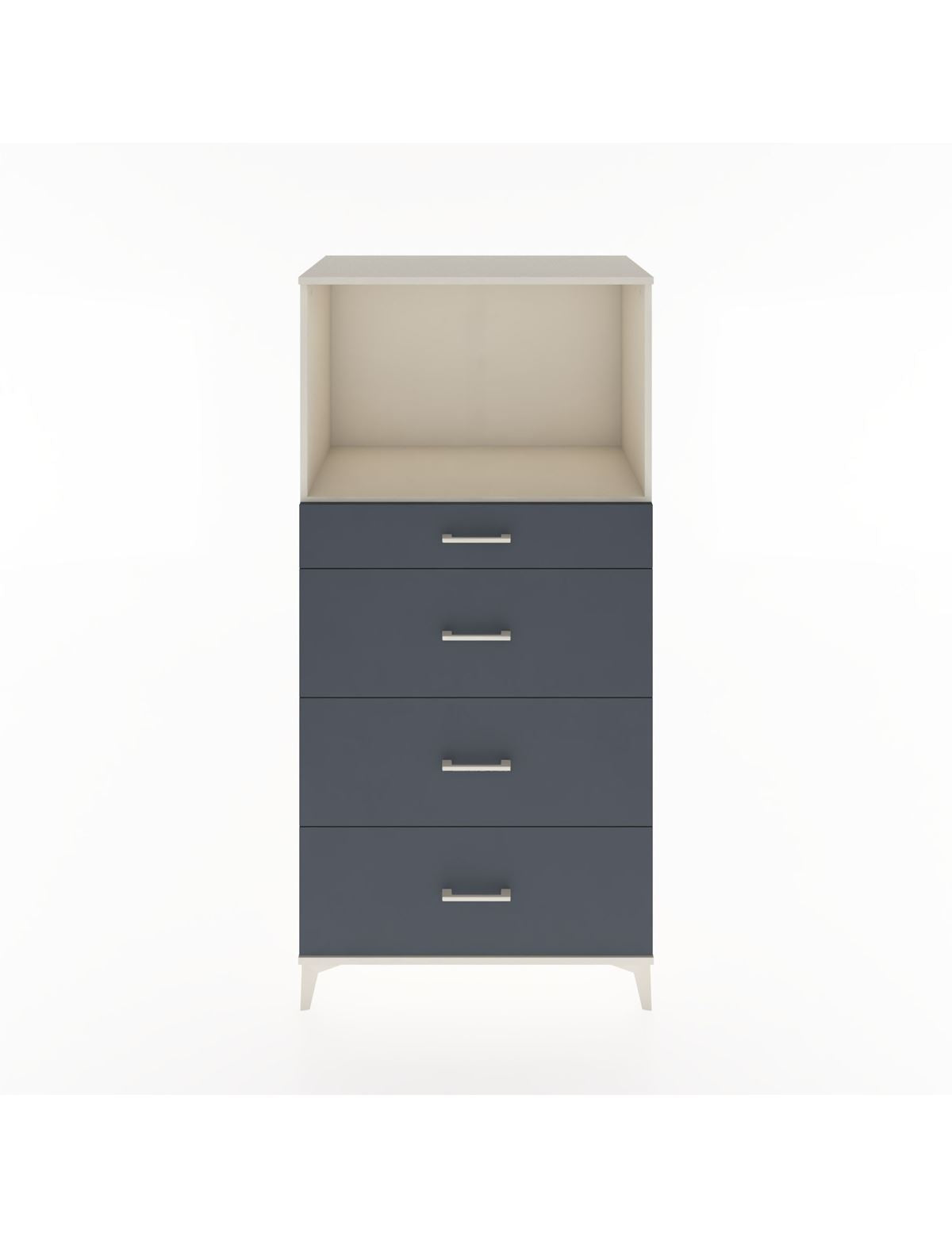 Hyperion Dolap Tek Raflı 4 Çekmeceli 88x44x182 - S57M051V2B