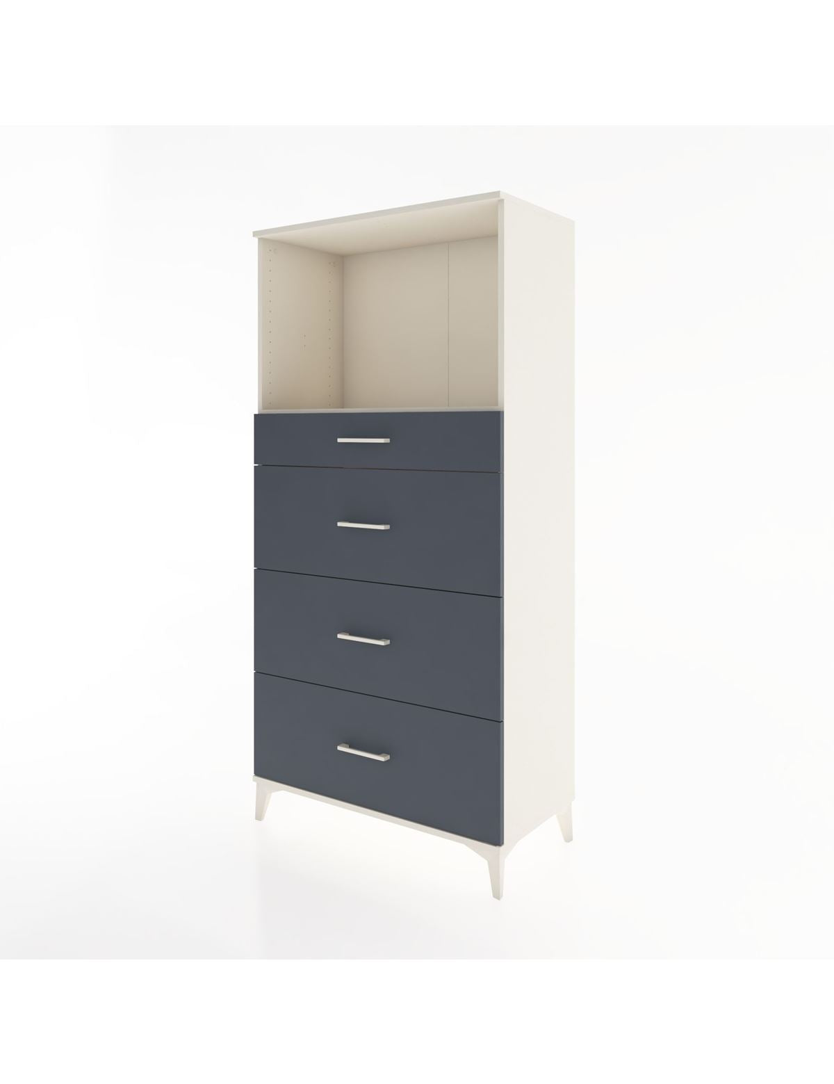 Hyperion Dolap Tek Raflı 4 Çekmeceli 88x44x182 - S57M051V2B