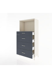 Hyperion Dolap Tek Raflı 4 Çekmeceli 88x44x182 - S57M051V2B