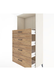 Hyperion Dolap Tek Raflı 4 Çekmeceli 88x44x182 - S57M051V3B