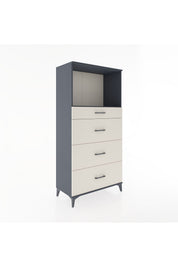 Hyperion Dolap Tek Raflı 4 Çekmeceli 88x44x182 - S57M051V4B
