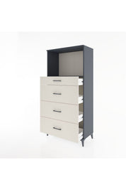 Hyperion Dolap Tek Raflı 4 Çekmeceli 88x44x182 - S57M051V4B