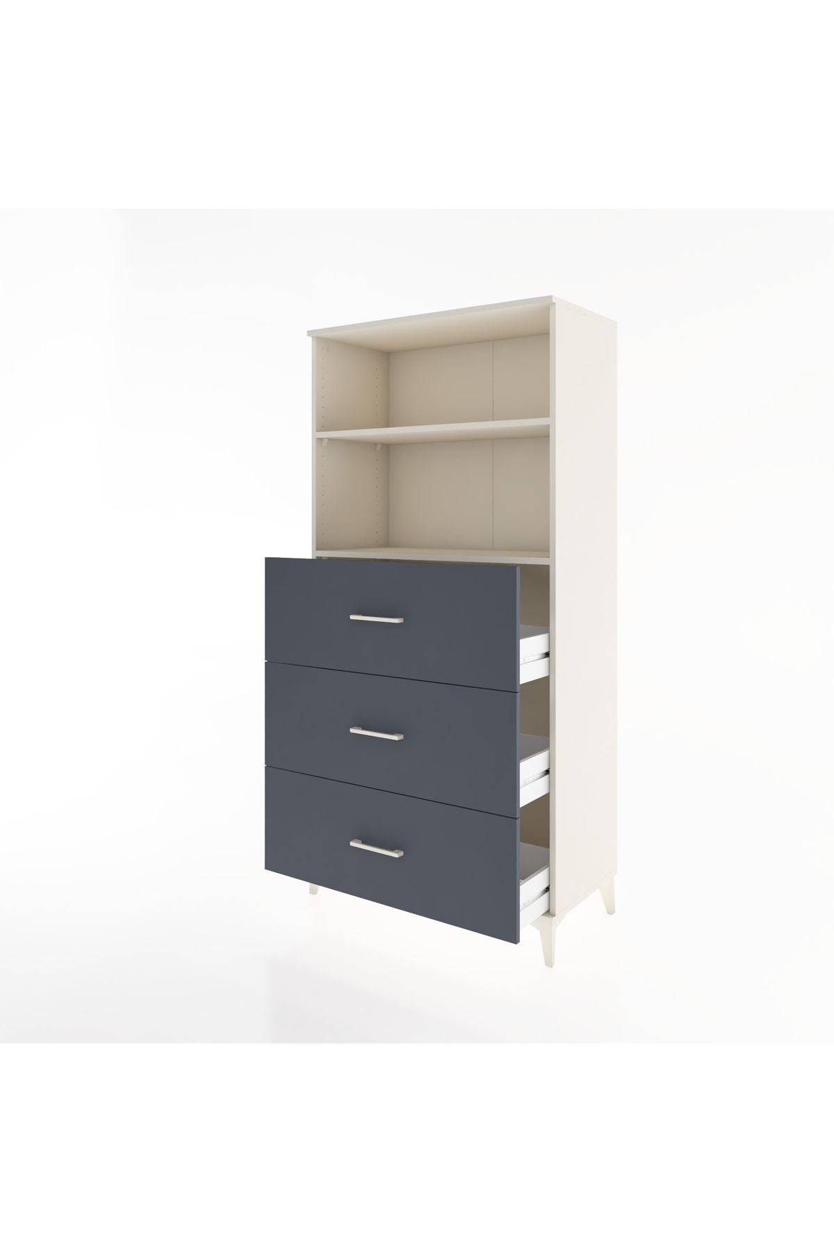 Hyperion Dolap 2 Raflı 3 Çekmeceli 88x44x182 - S57M052V2B