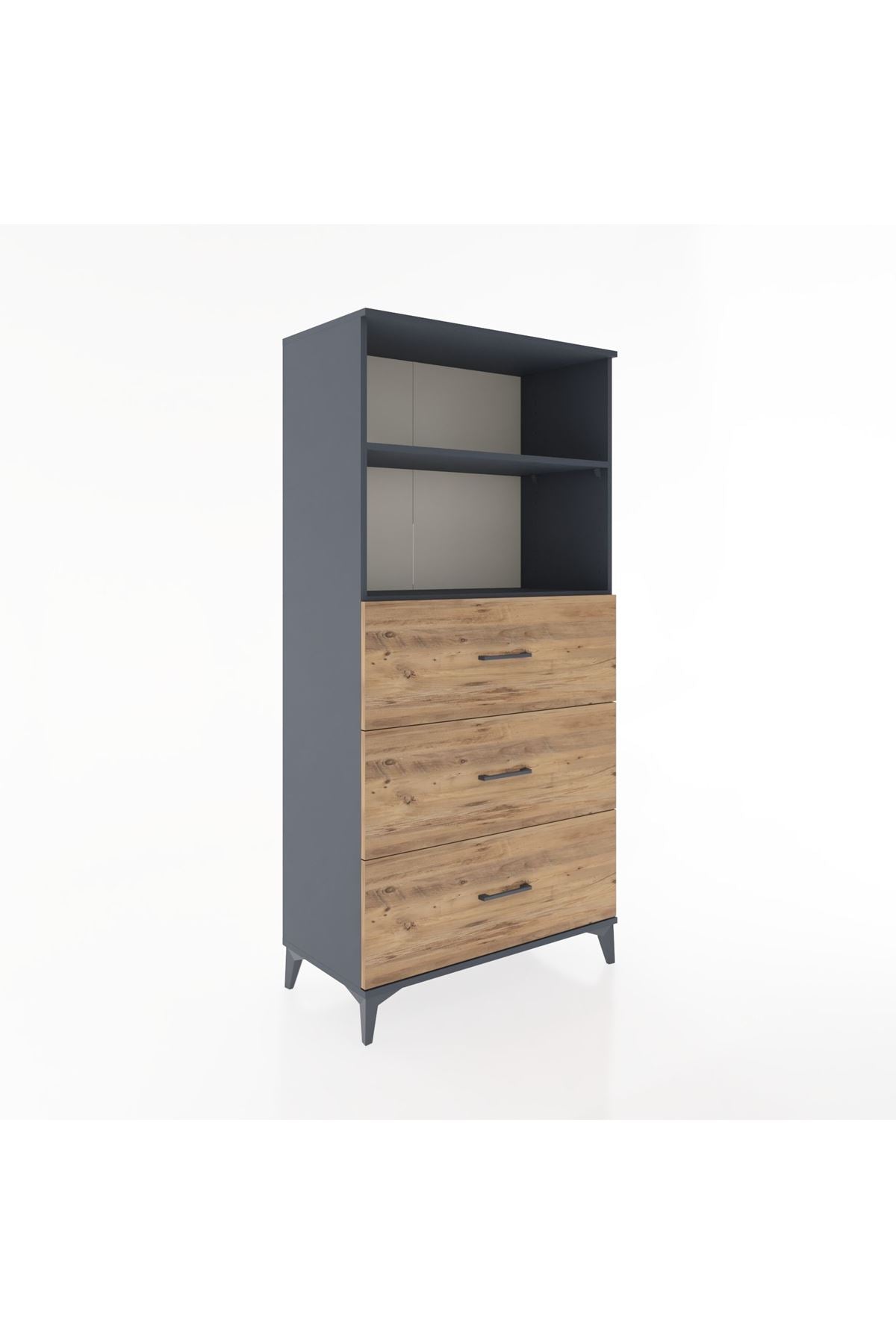 Hyperion Dolap 2 Raflı 3 Çekmeceli 88x44x182 - S57M052V6B