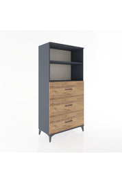 Hyperion Dolap 2 Raflı 3 Çekmeceli 88x44x182 - S57M052V6B