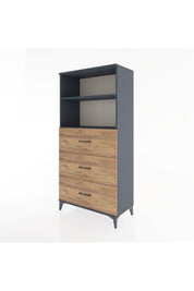 Hyperion Dolap 2 Raflı 3 Çekmeceli 88x44x182 - S57M052V6B